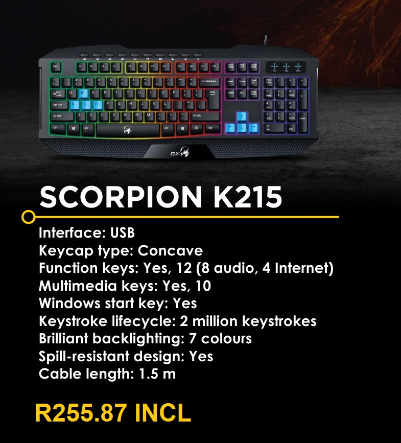 SCORPION K215 GAMING KEYBORDS